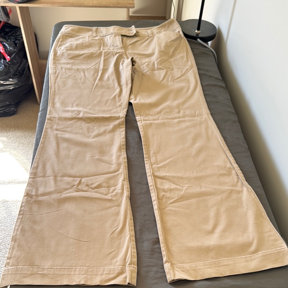 Tan Wide-Leg Pants